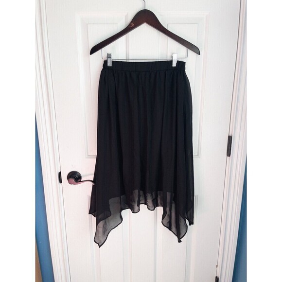 D-Signed Disney Girls Asymmetrical Black Sheer Skirt size XL - Picture 1 of 7
